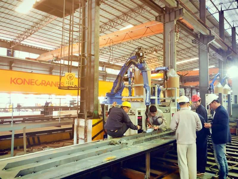 Automated welding equipment for crane manufacturing