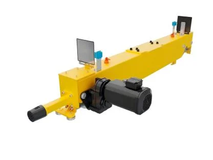Crane end carriages and wheel blocks for runway travel