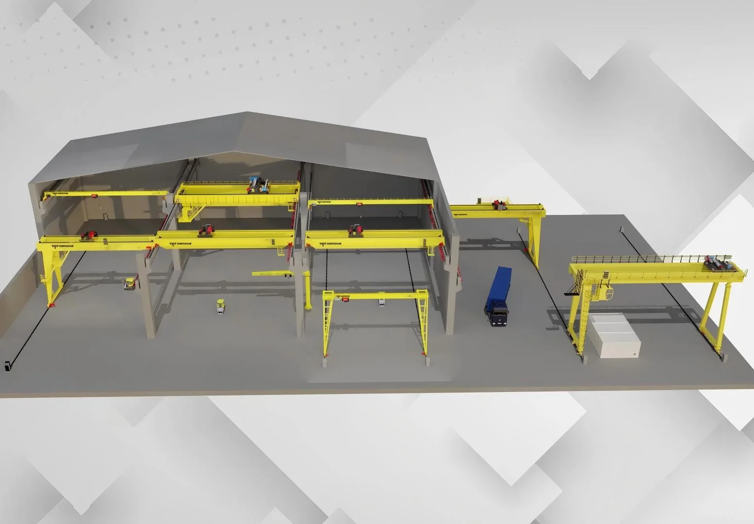 Customized overhead crane engineered for special workshop lifting