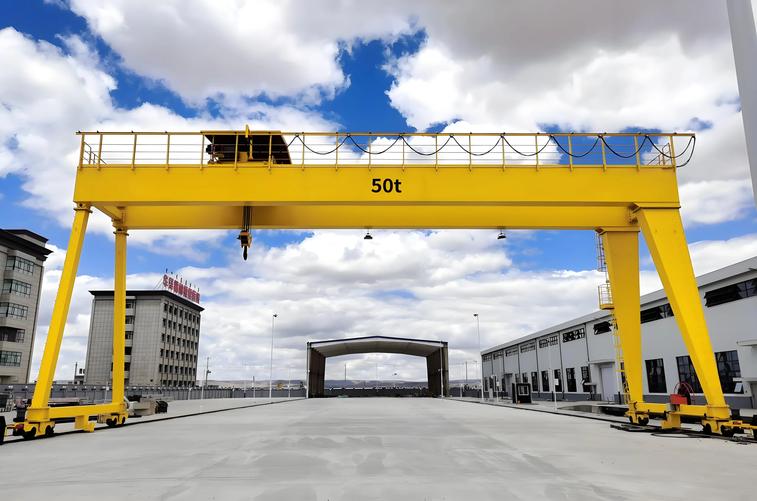 Outdoor double girder gantry crane for yard material handling